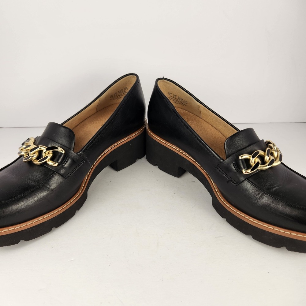 Naturalizer Women's Classy Elegant Dressy Black Leather Loafers Size 8M - Picture 7 of 8